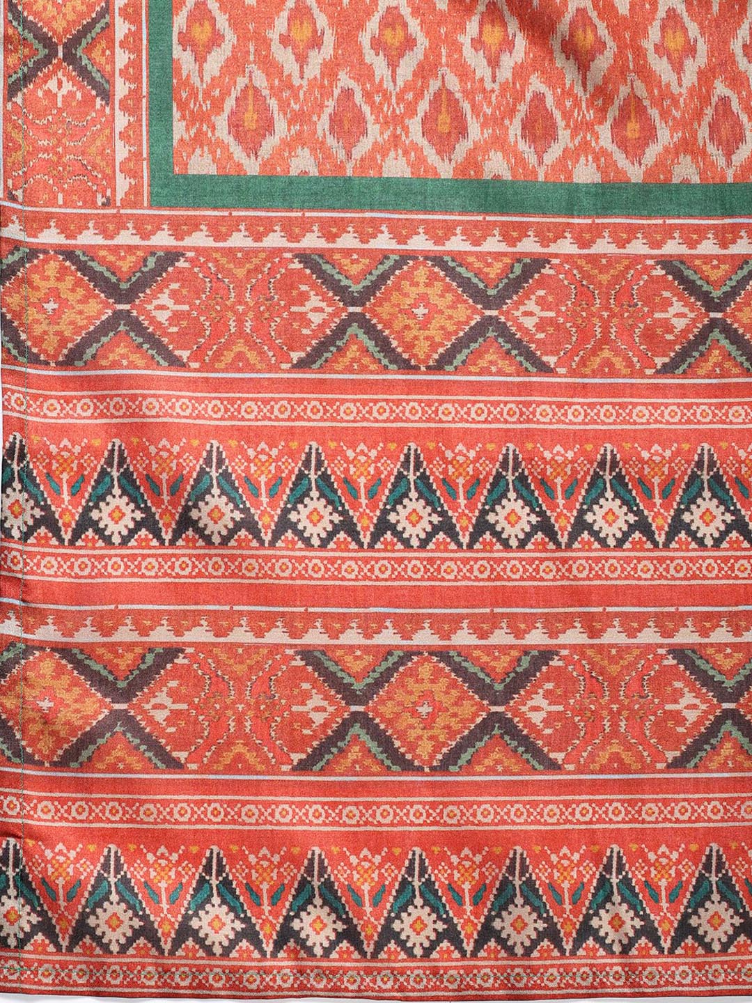 Printed Chanderi Unstitched Suit With Dupatta