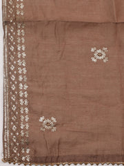 Neck Embroidered Cotton Unstitched Suit Piece With Dupatta