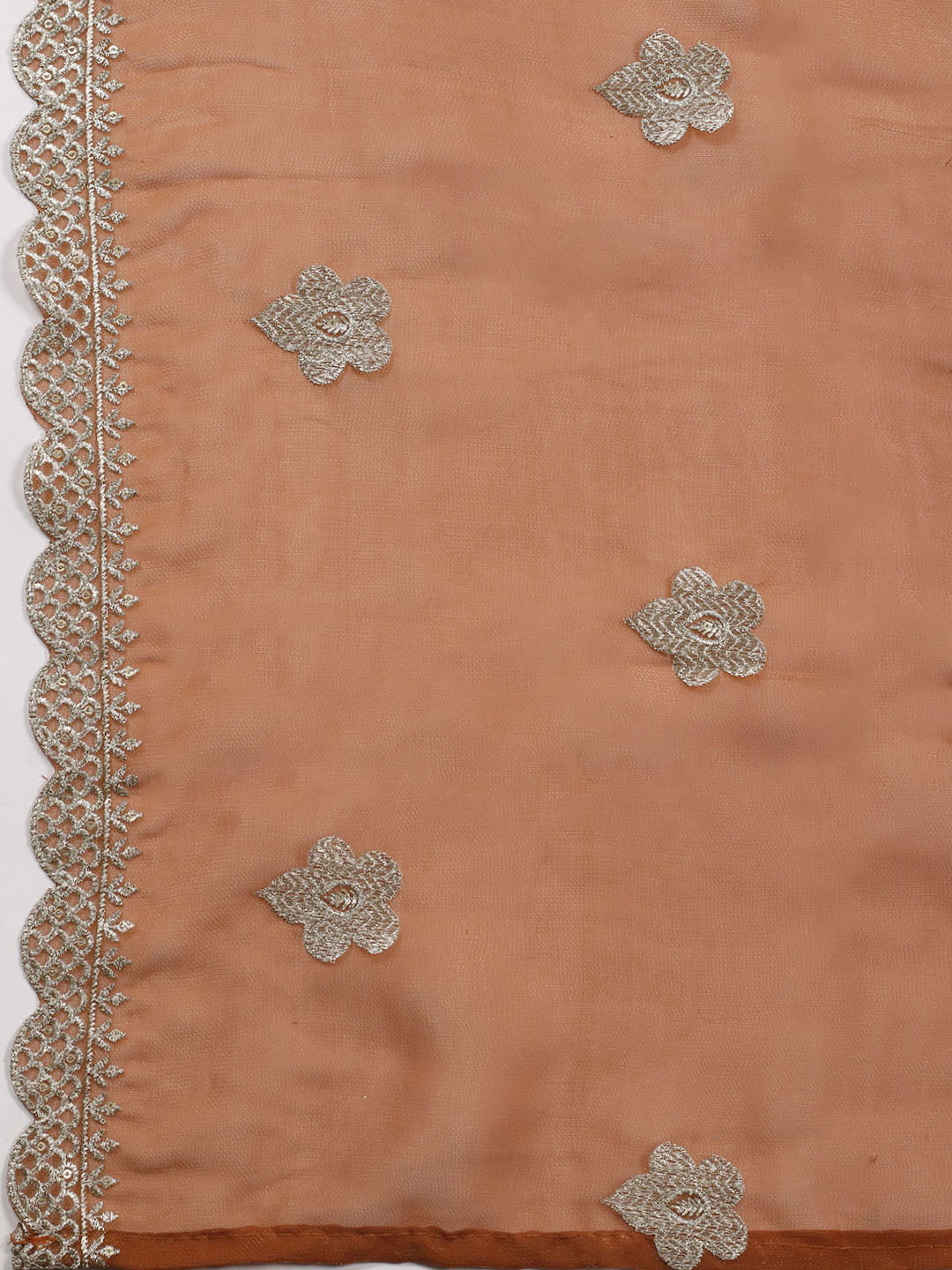 Neck Embroidered Tissue Unstitched Suit With Dupatta