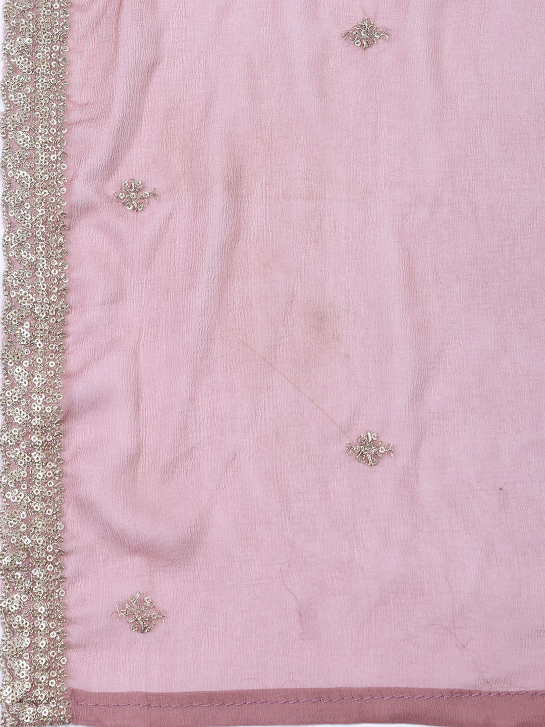 Neck Embroidered Tissue Unstitched Suit With Dupatta