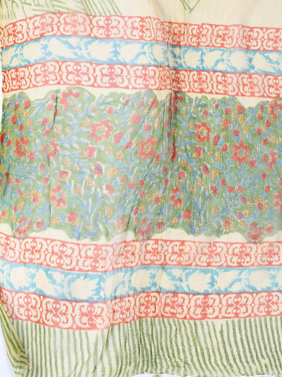 Printed Cotton Blend Unstitched Suit With Dupatta