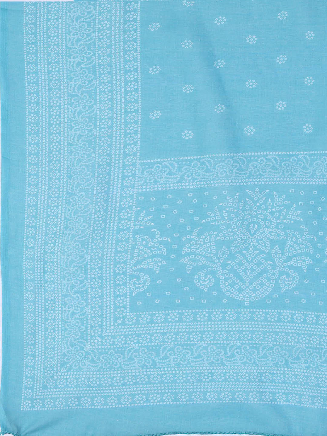Neck Work Cotton Blend Unstitched Suit With Dupatta