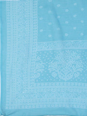 Neck Work Cotton Blend Unstitched Suit With Dupatta