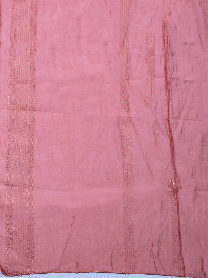 Embroidered Cotton Unstitched Suit With Pant &amp; Dupatta