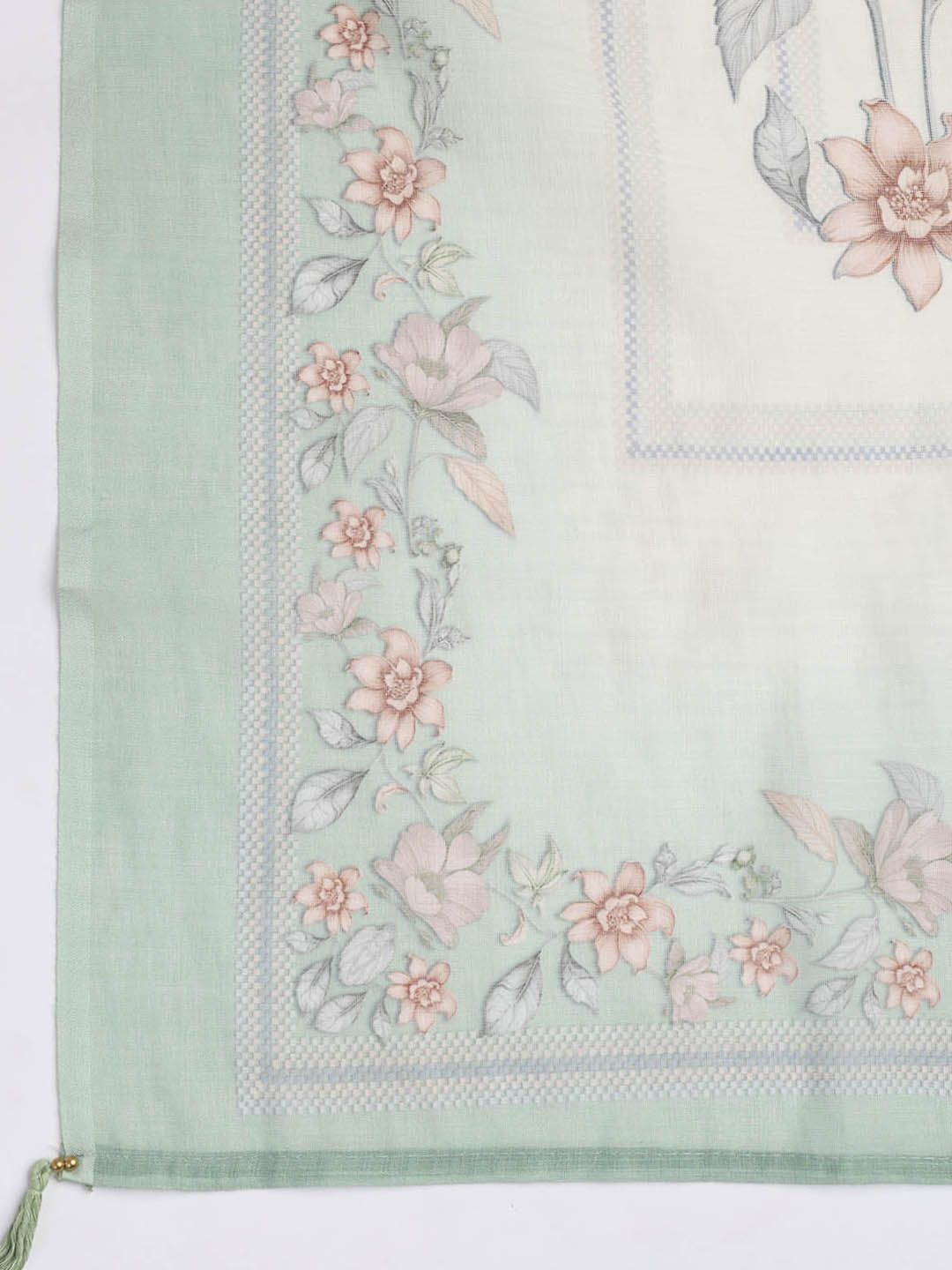 Printed Linen Unstitched Suit Piece With Dupatta