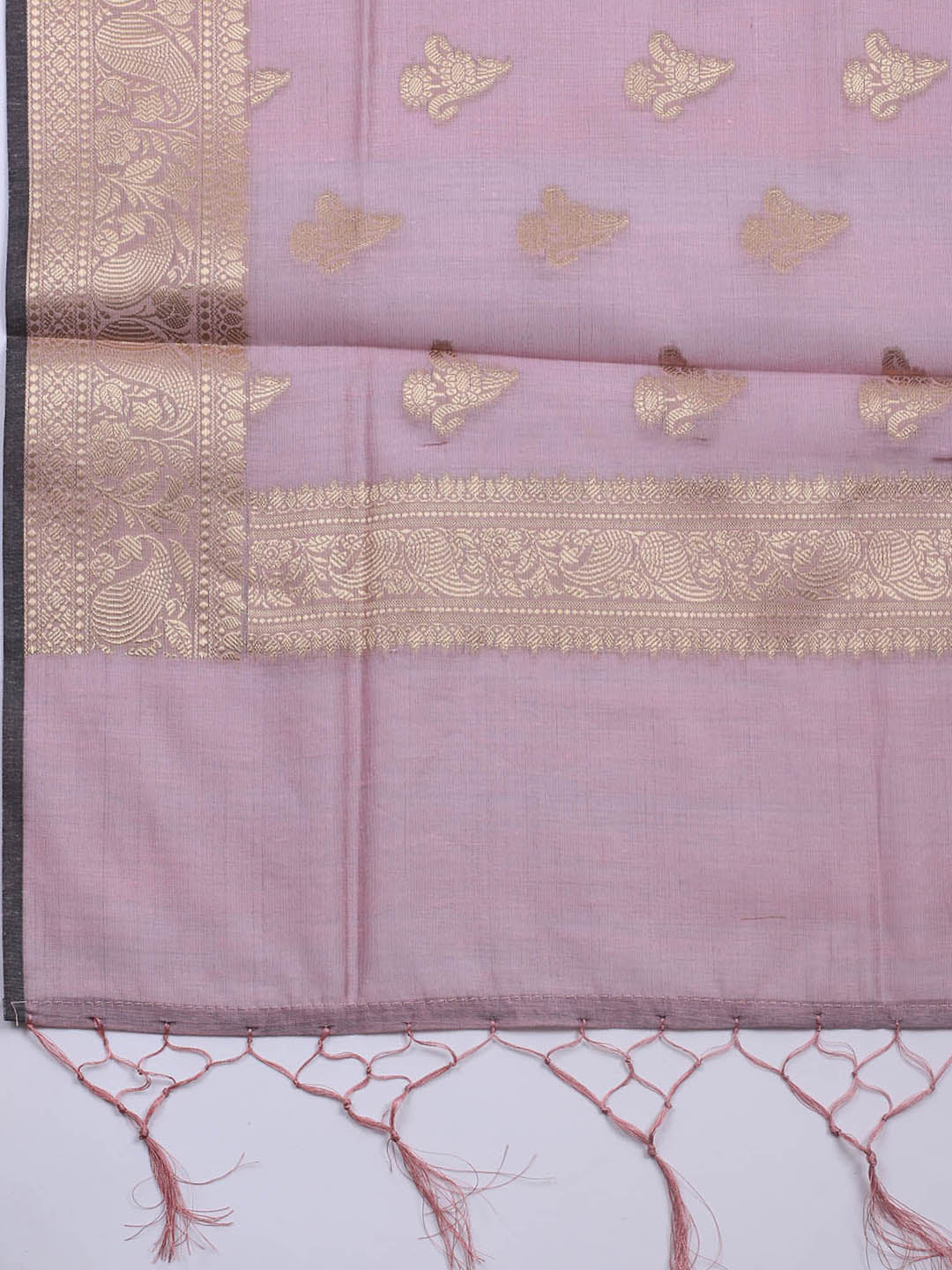 Woven Chanderi Unstitched Suit With Dupatta