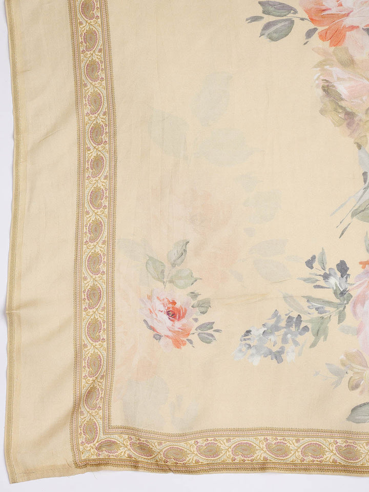 Printed Muslin Unstitched Suit With Dupatta