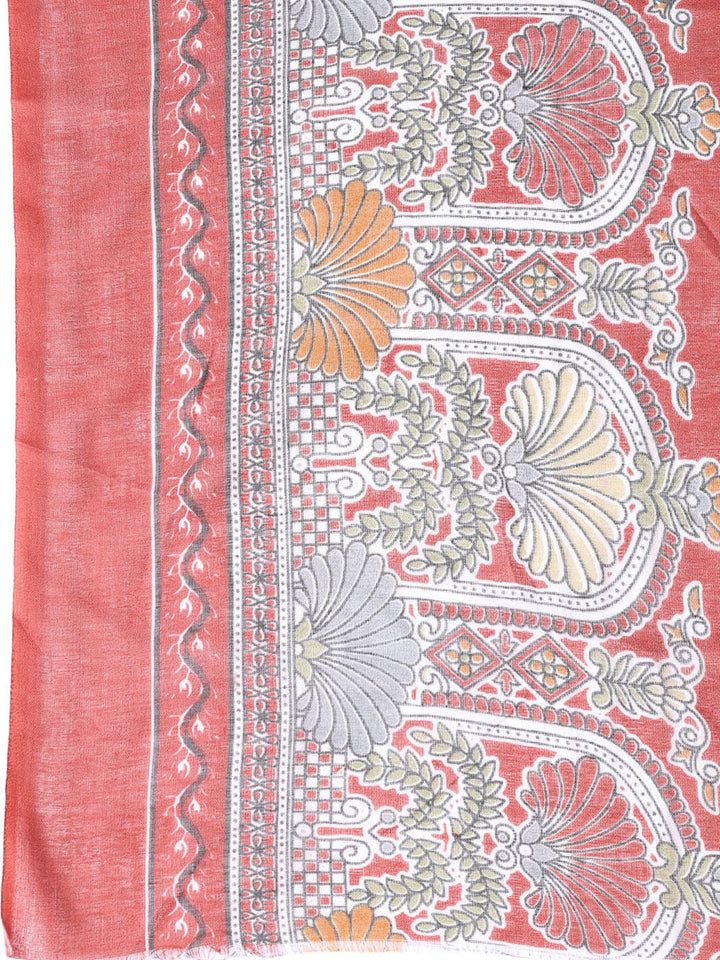 Printed Cotton Blend Unstitched Suit With Dupatta