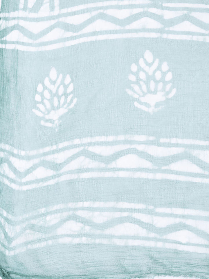 Printed Chanderi Unstitched Suit Piece With Dupatta