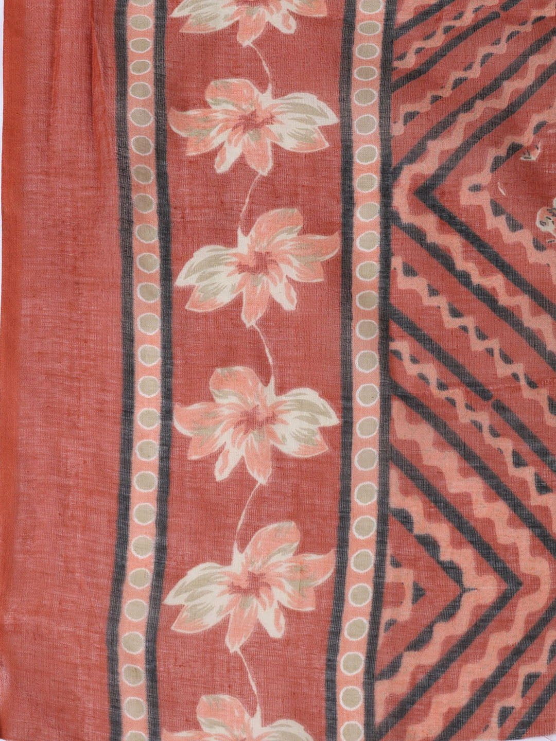 Printed Cotton Blend Unstitched Suit With Dupatta