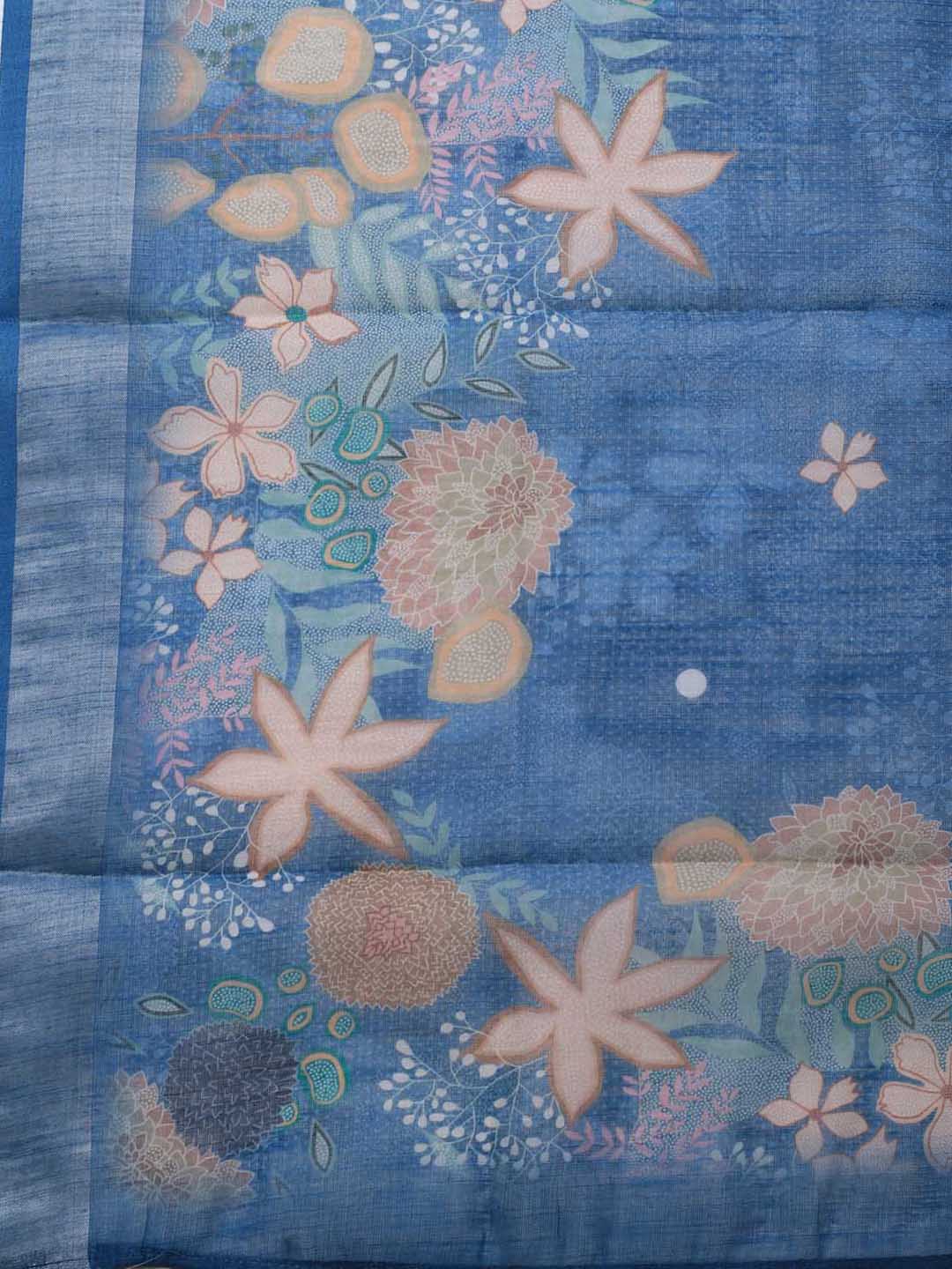 Embroidered Linen Unstitched Suit Piece With Dupatta