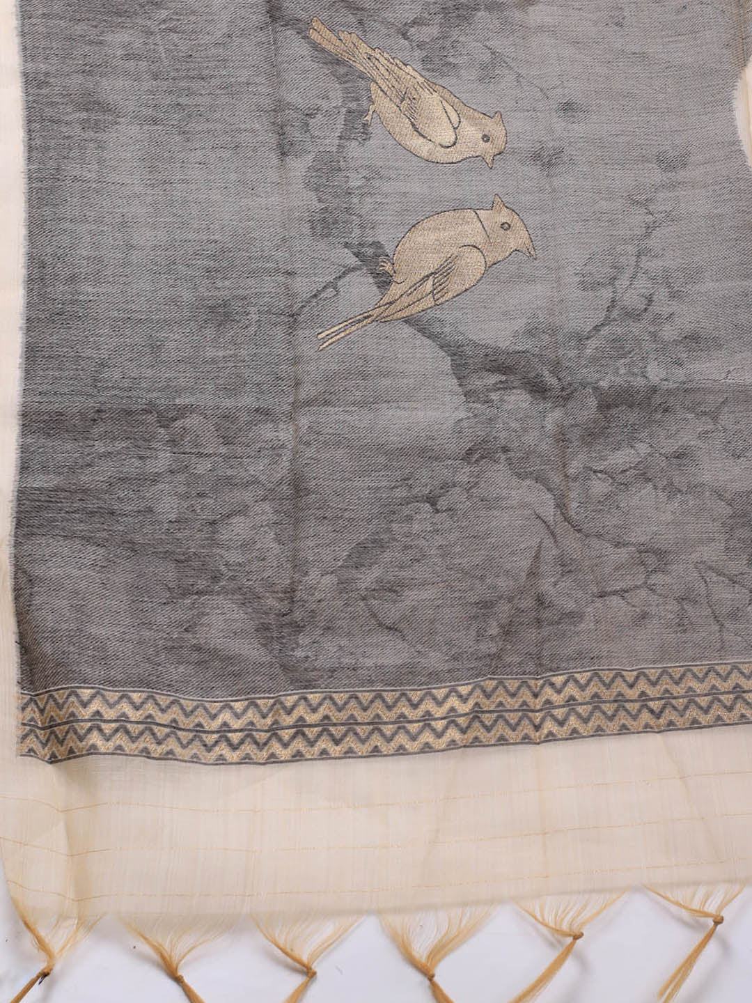 Jamdhani Chanderi Unstitched Suit Piece With Dupatta