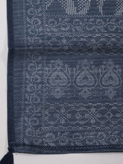 Printed Tussar Unstitched Suit With Dupatta