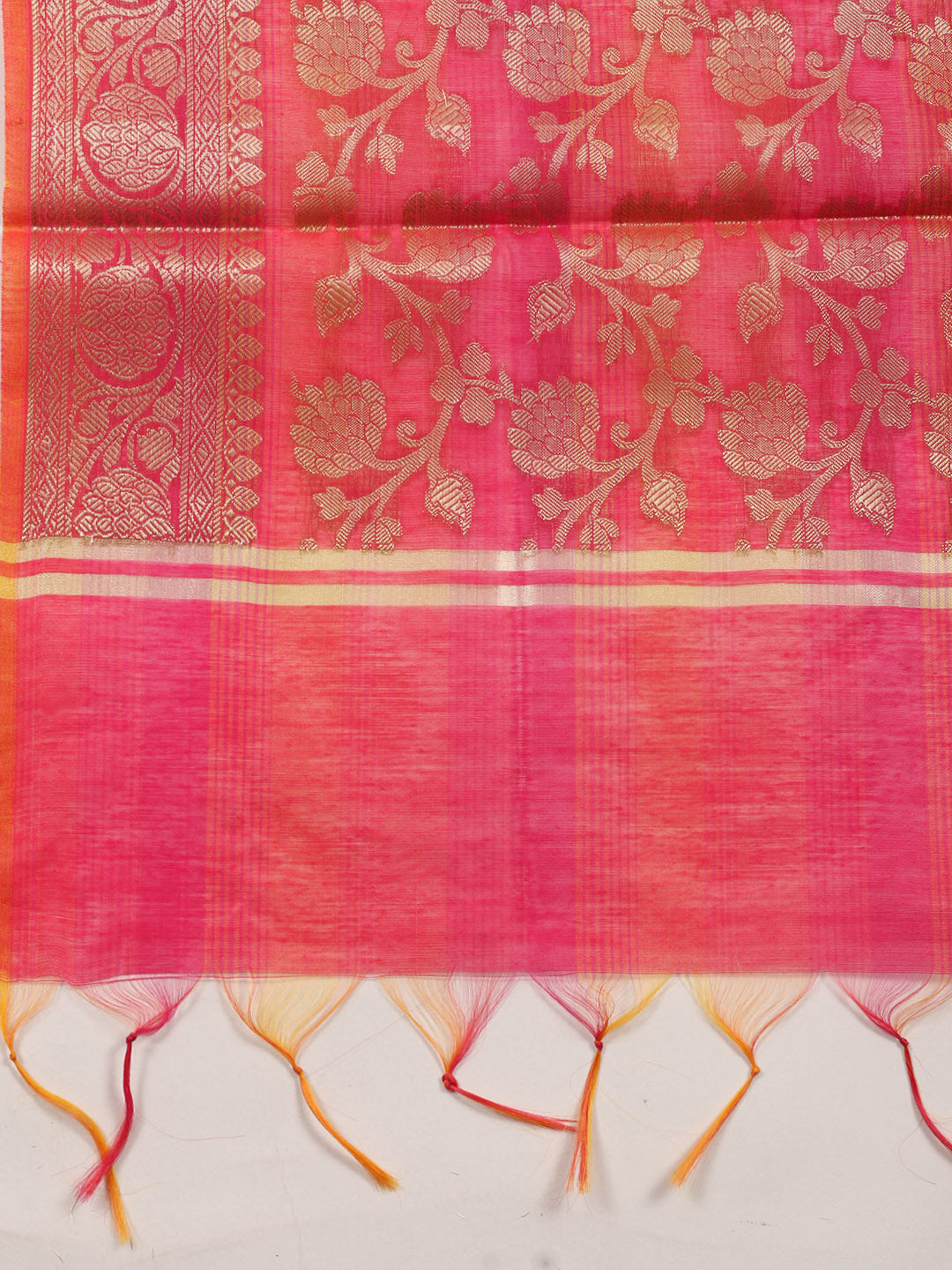 Woven Chanderi Unstitched Suit With Dupatta