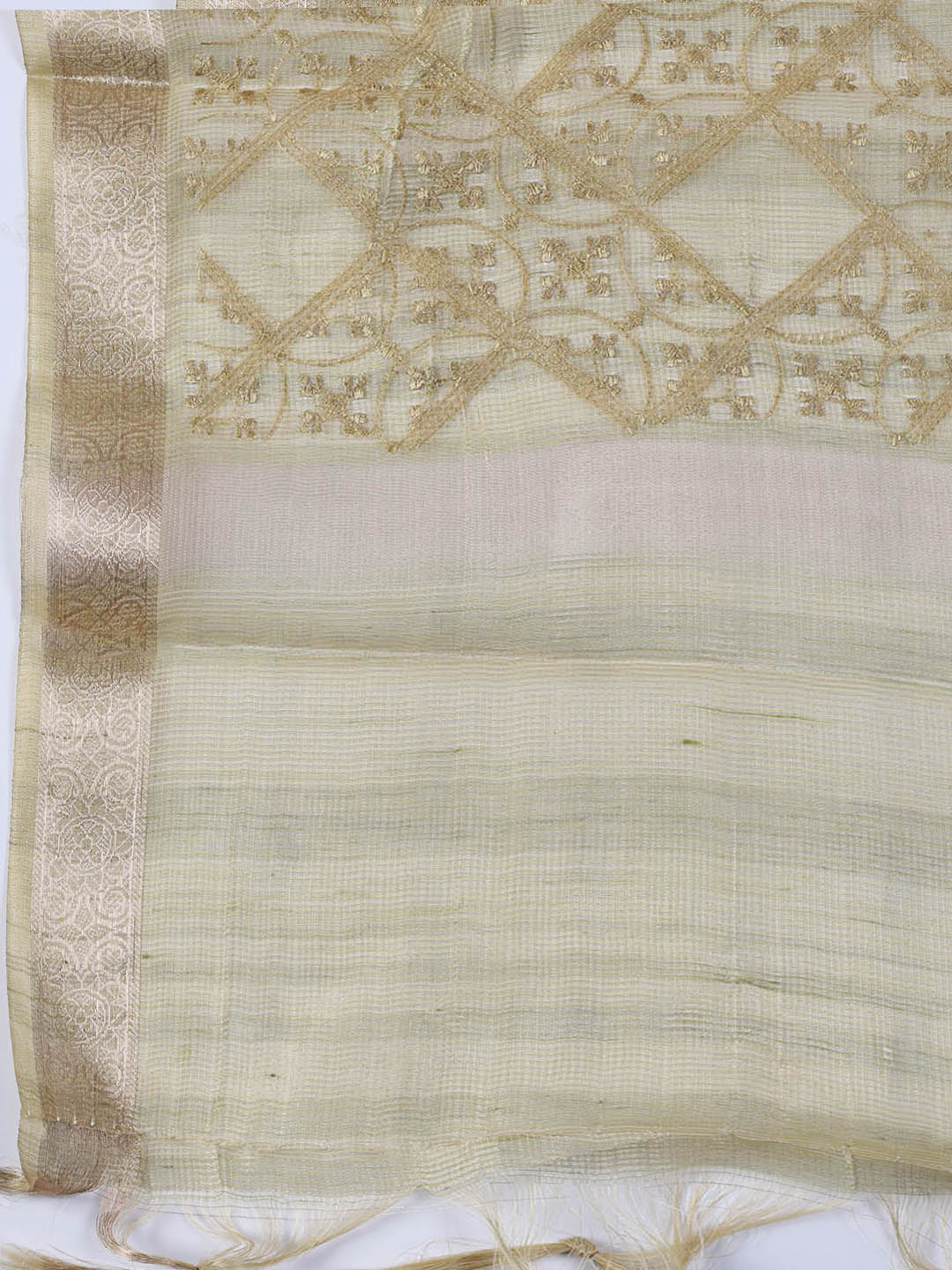 Woven Tissue Unstitched Suit With Dupatta
