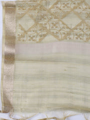 Woven Tissue Unstitched Suit With Dupatta