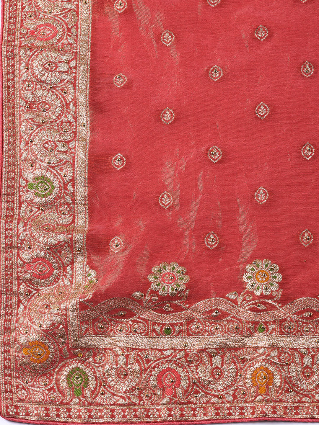 Woven Tissue Unstitched Suit Piece With Dupatta
