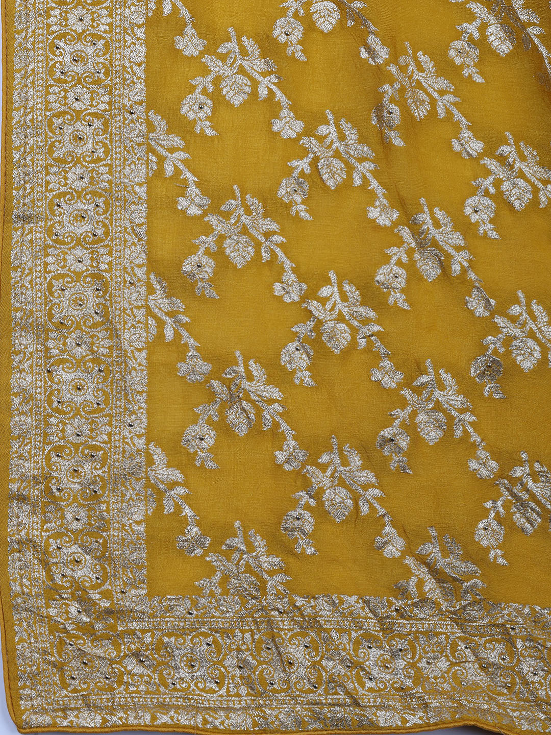 Woven Art Silk Unstitched Suit Piece With Dupatta