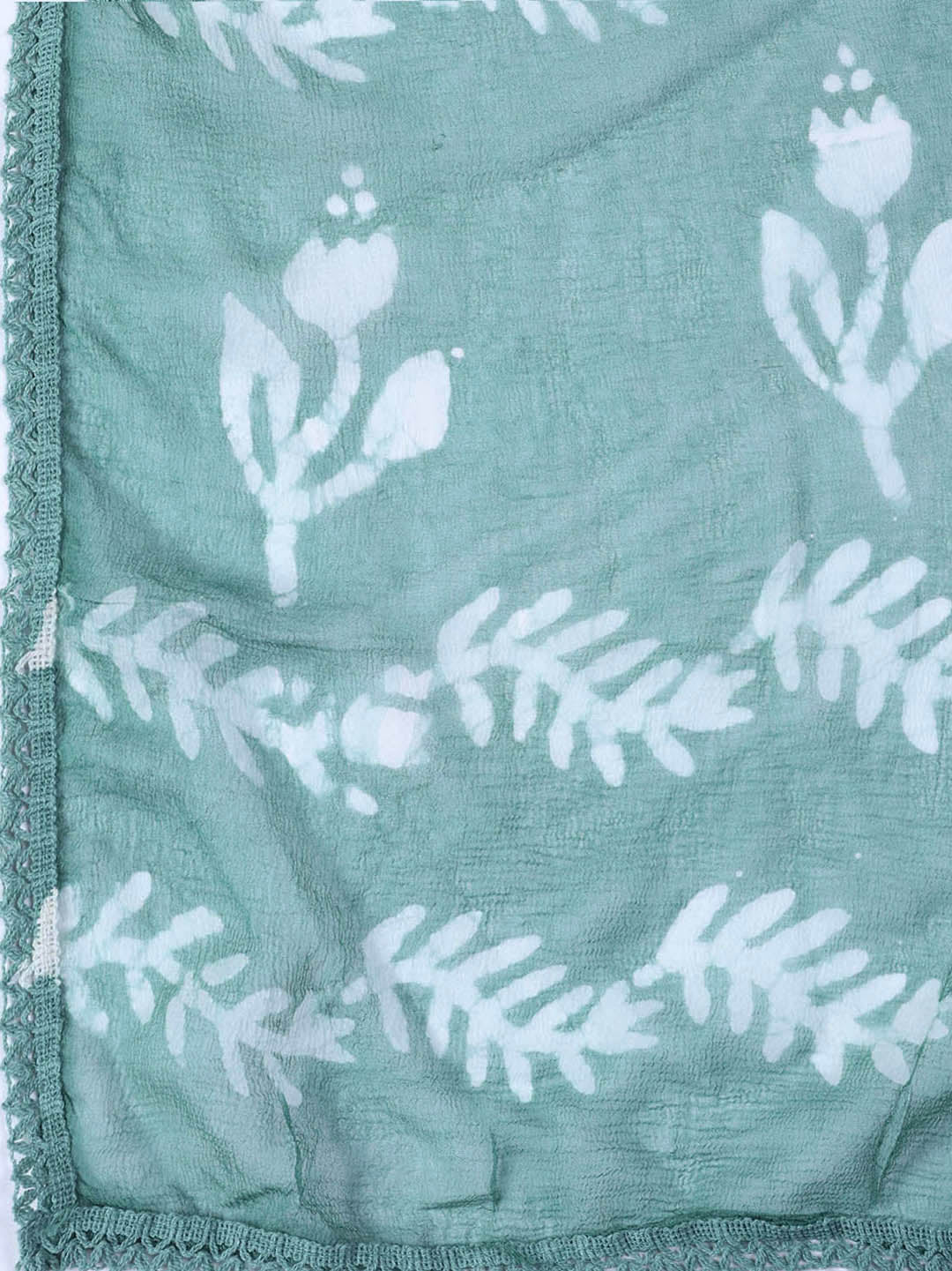 Printed Cotton Blend Unstitched Suit With Dupatta