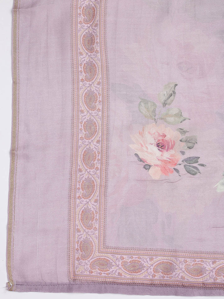 Printed Muslin Unstitched Suit With Dupatta