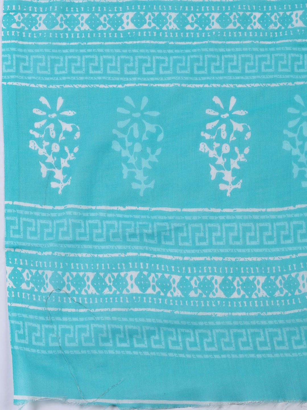 Neck Patti Cotton Blend Unstitched Suit With Dupatta