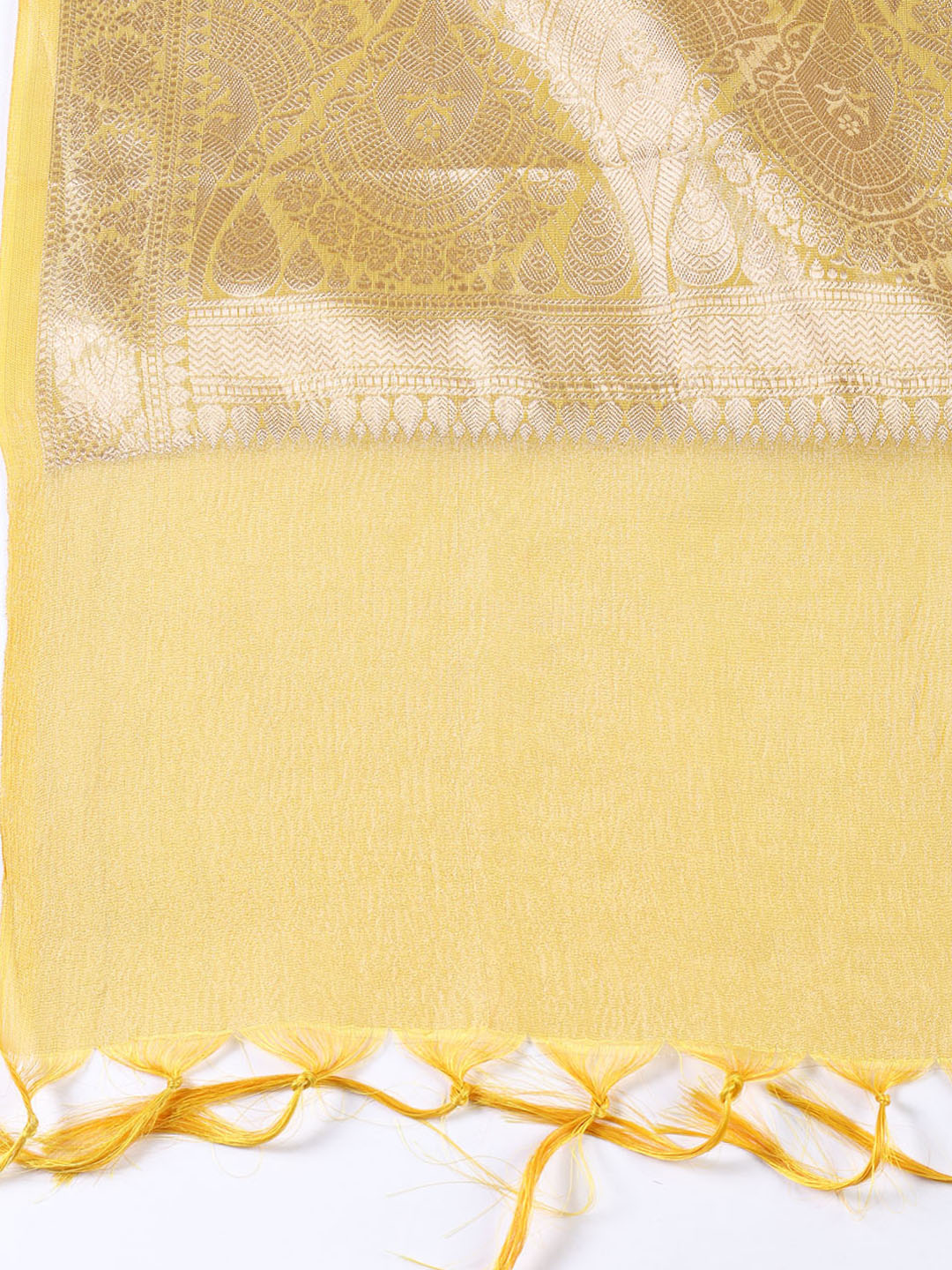 Neck Embroidered Tissue Unstitched Suit Piece With Dupatta