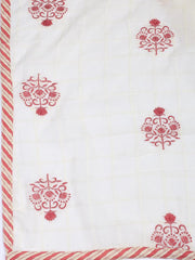 Printed Cotton Blend Unstitched Suit With Dupatta
