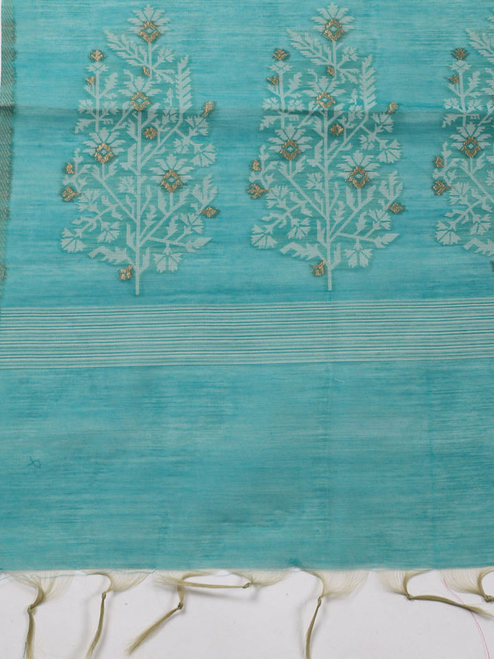 Jamdani Chanderi Unstitched Suit Piece With Dupatta