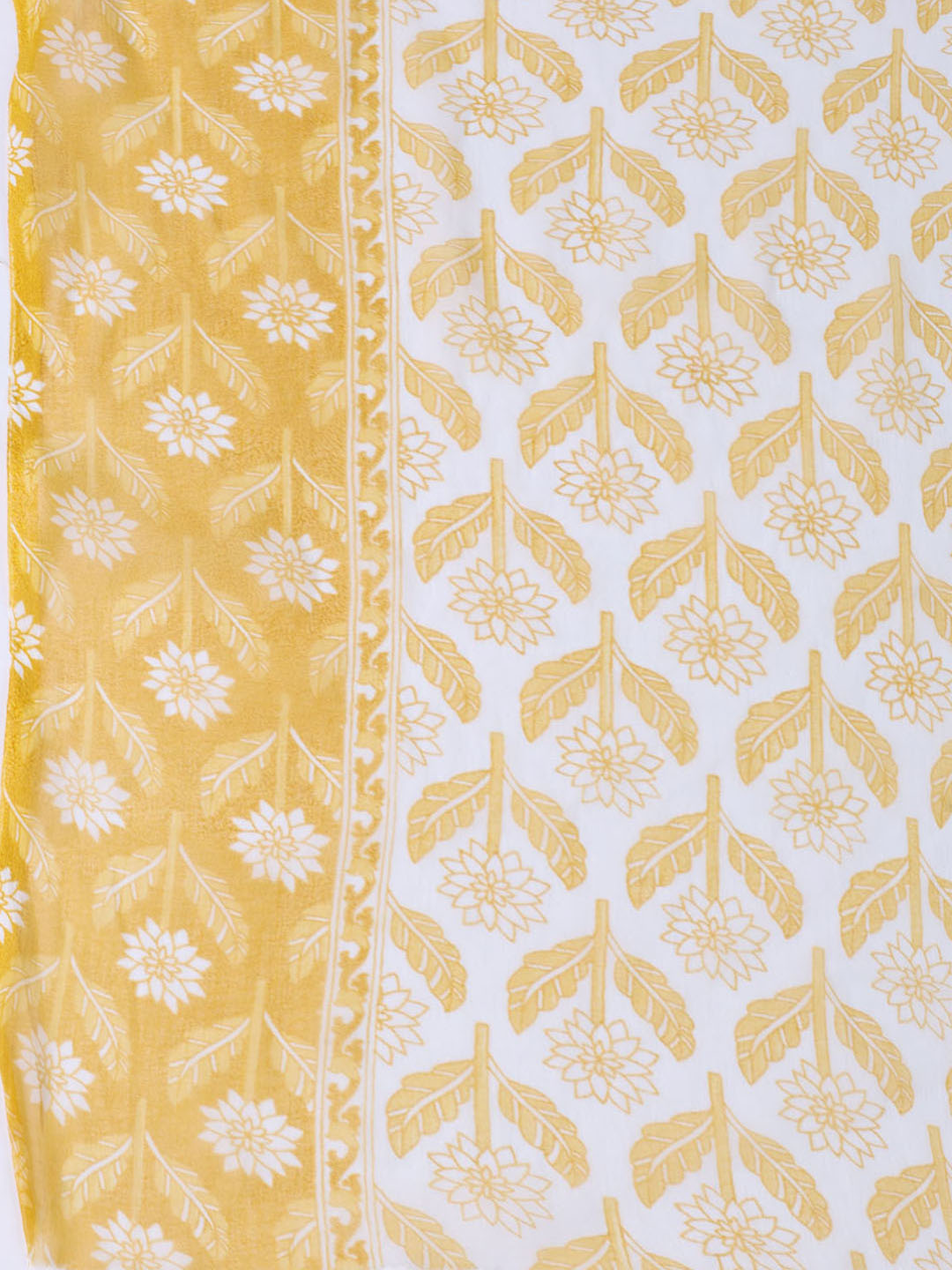 Printed Cotton Blend Unstitched Suit With Dupatta