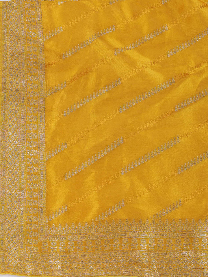 Embroidery Chanderi Unstitched Suit With Dupatta