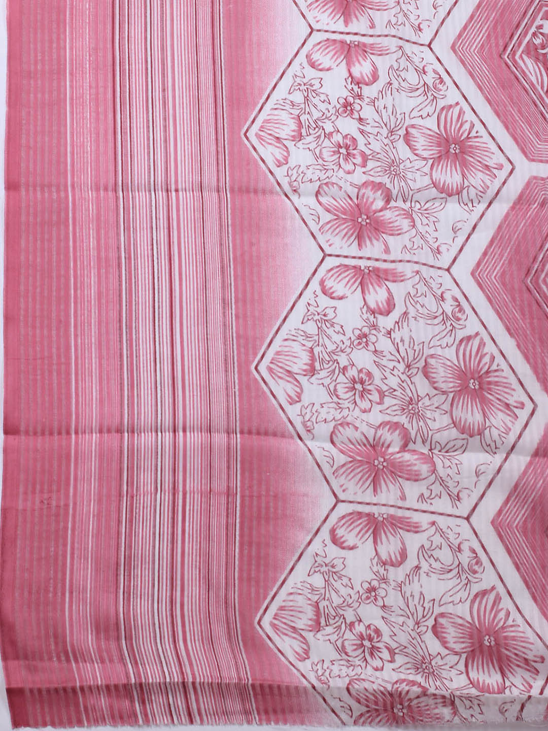 Printed Cotton Blend Unstitched Suit With Dupatta