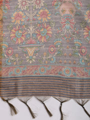 Kantha Work Chanderi Unstitched Suit With Dupatta