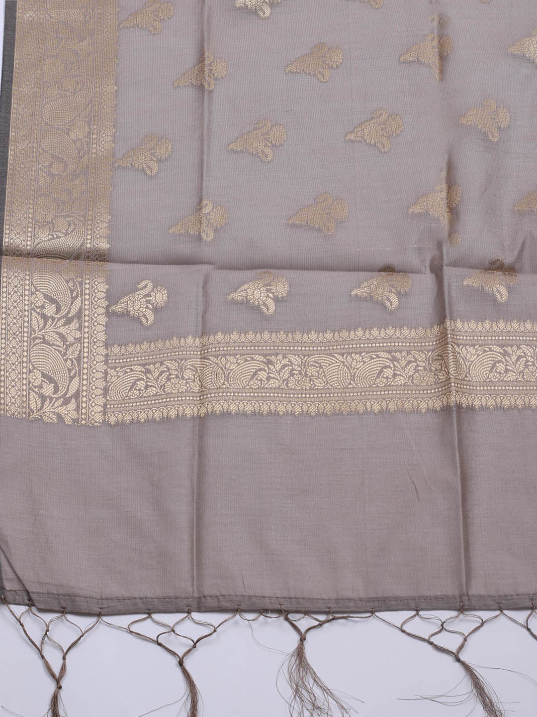 Woven Chanderi Unstitched Suit With Dupatta