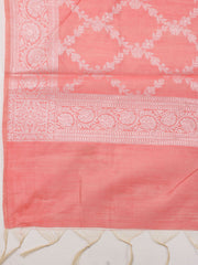 Woven Chanderi Unstitched Suit With Dupatta