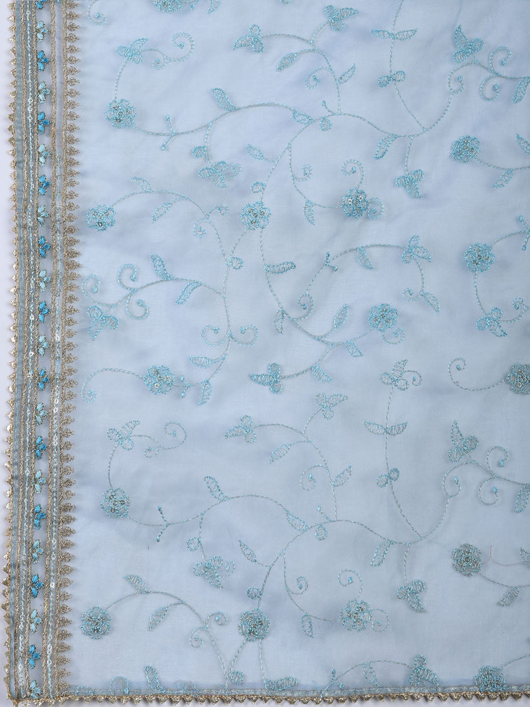Neck Embroidery Tissue Unstitched Suit With Dupatta