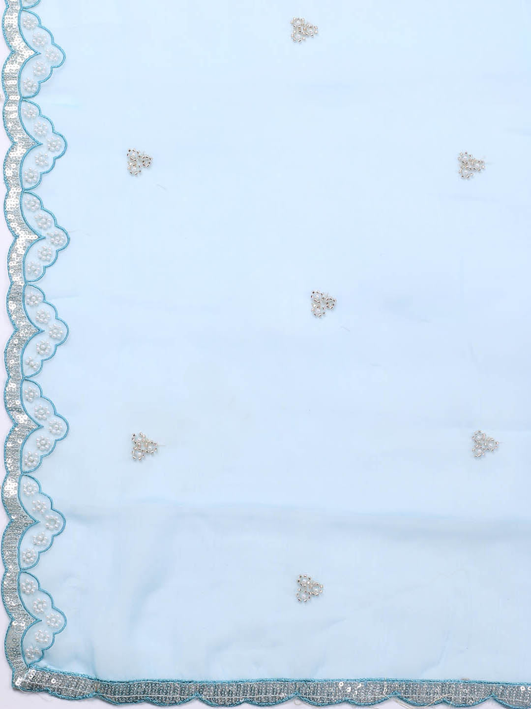 Embroidered Chiffon Unstitched Suit With Dupatta