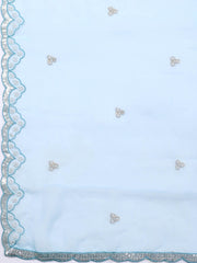 Embroidered Chiffon Unstitched Suit With Dupatta