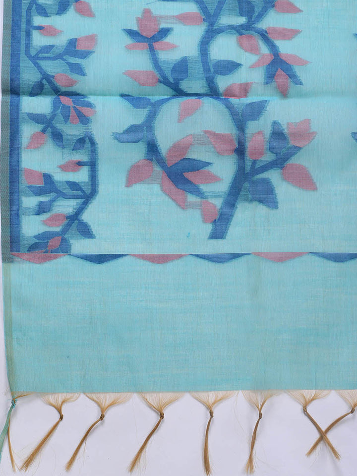 Jamdani Chanderi Unstitched Suit Piece With Dupatta