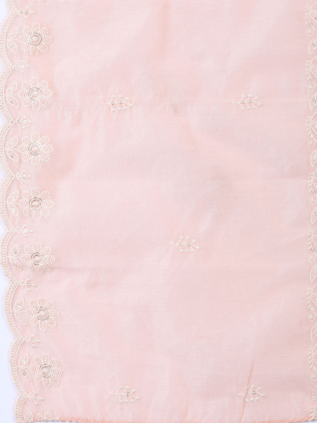 Embroidered Chanderi Unstitched Suit With Dupatta