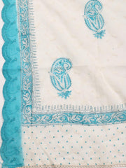 Printed Cotton Blend Unstitched Suit Piece With Dupatta