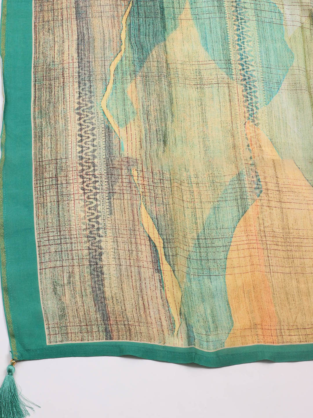 Zardozi Art Silk Unstitched Suit Piece With Dupatta
