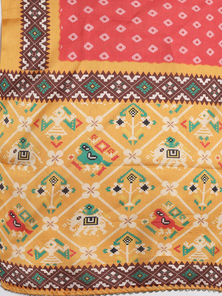 Cotton Blend Unstitched Suit Piece With Dupatta
