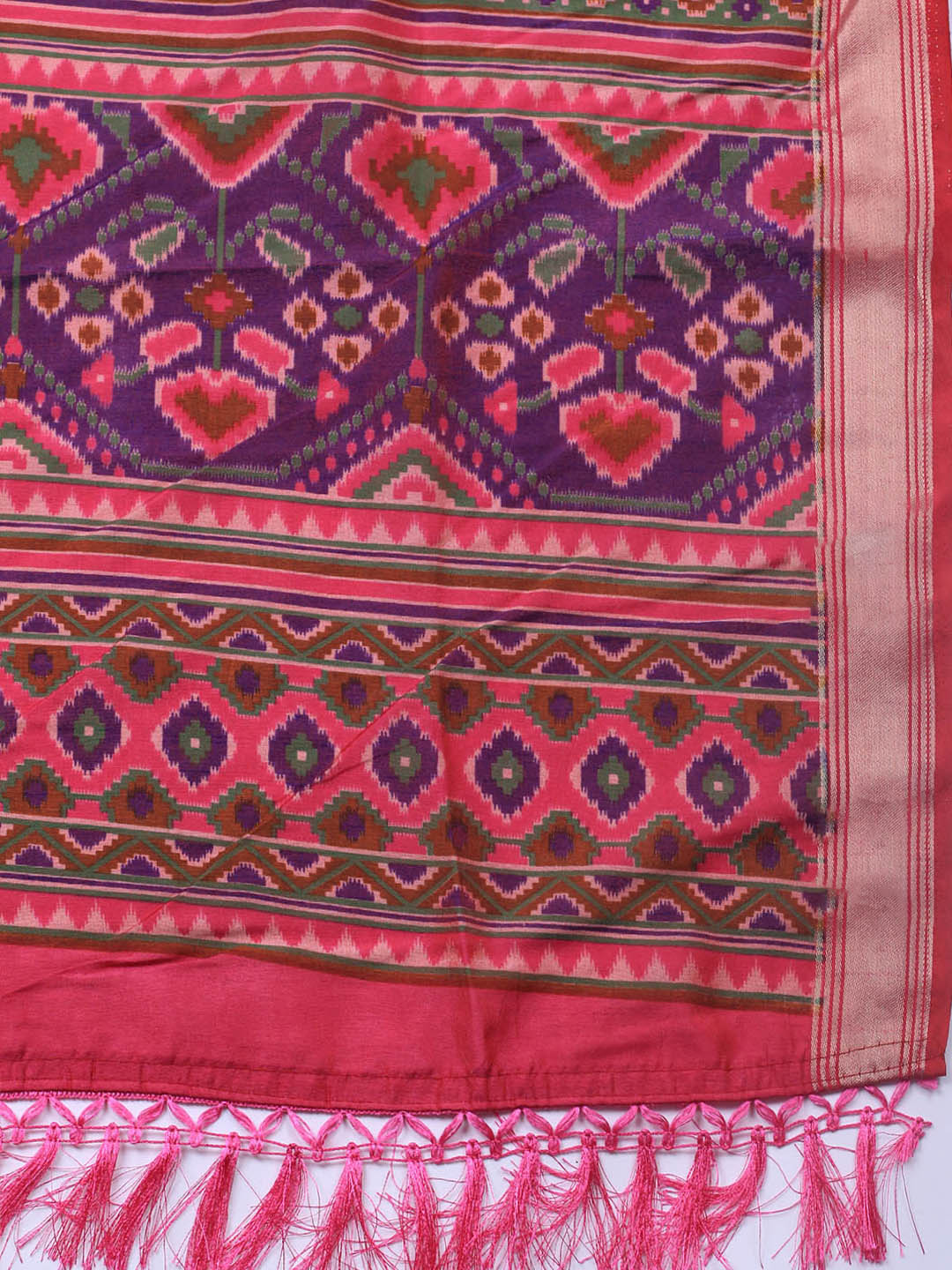 Art Silk Unstitched Suit Piece With Dupatta