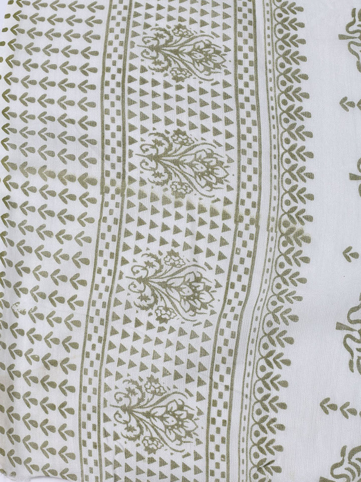 Printed Cotton Blend Unstitched Suit With Dupatta