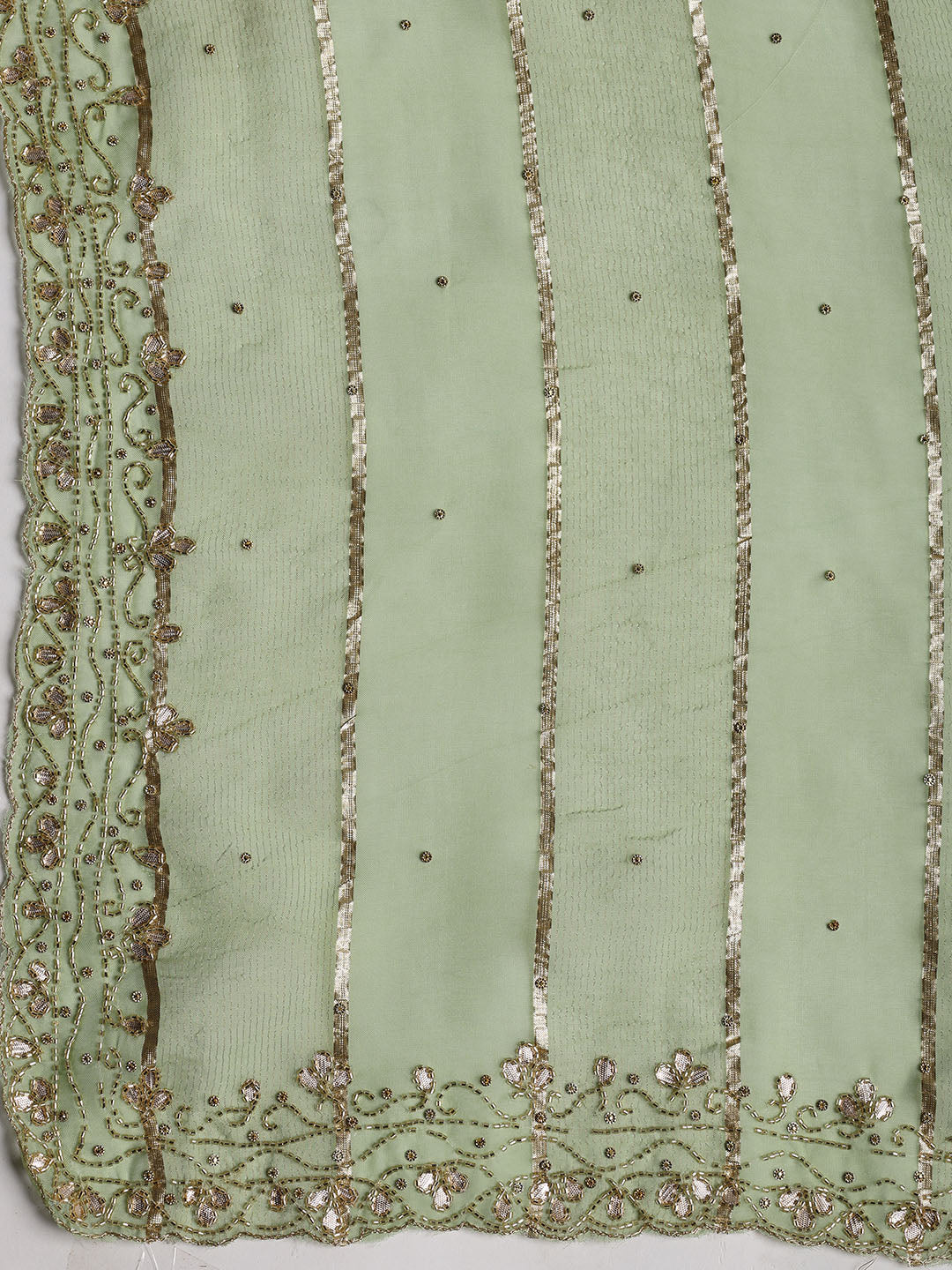 Neck Embroidered Tissue Unstitched Suit With Dupatta
