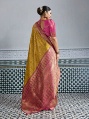 Woven Design Meenakari Kanjivaram Silk Saree