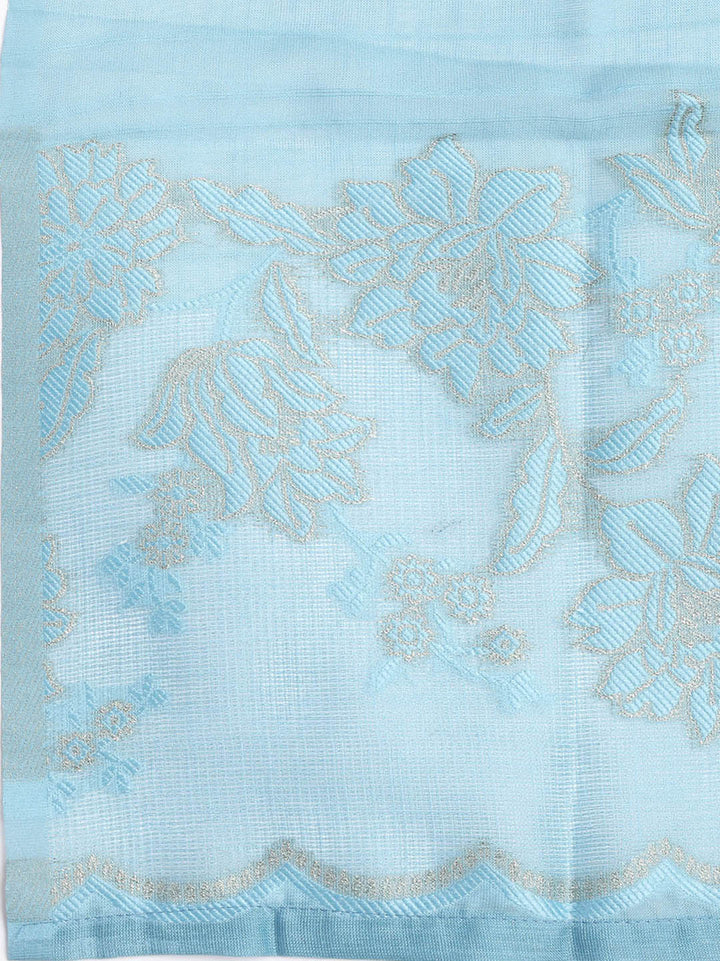 Printed Linen Unstitched Suit Piece With Dupatta