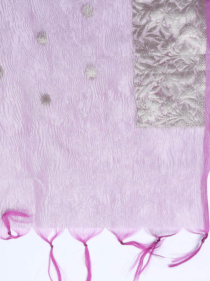 Woven Tissue Unstitched Suit With Dupatta