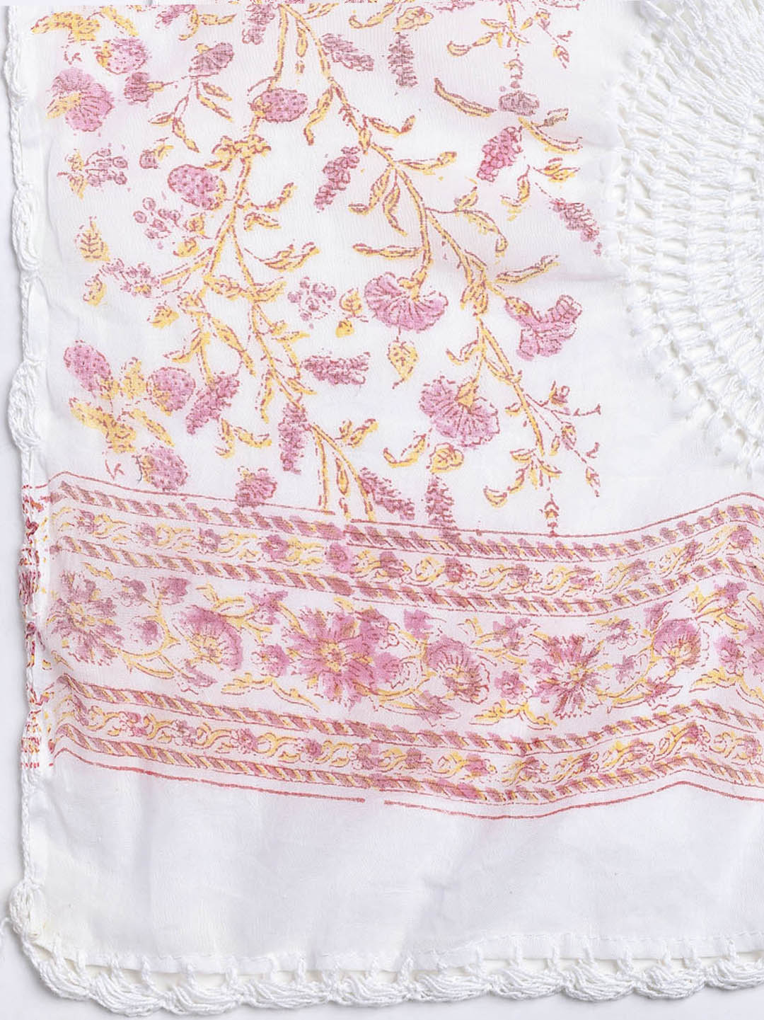 Printed Cotton Blend Unstitched Suit With Dupatta