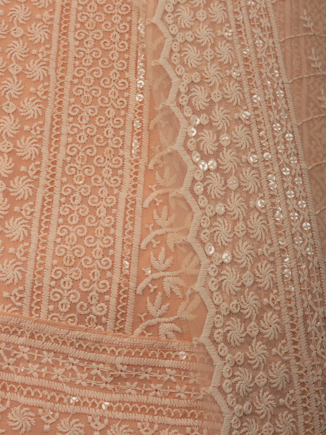 Embroidered Cotton Unstitched Suit With Pant &amp; Dupatta